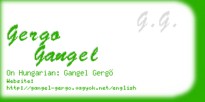 gergo gangel business card