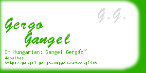 gergo gangel business card